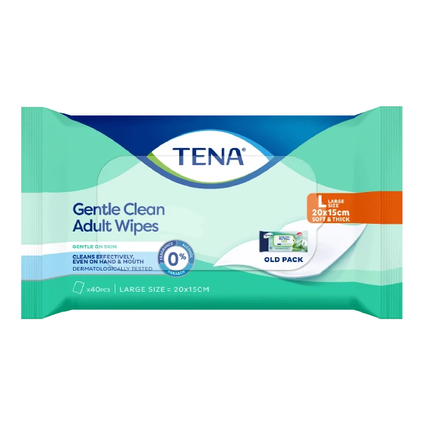 TENA GENTLE CLEAN WET WIPES 40'S
